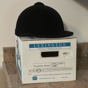 Lexington Equestrian Helmet in Black Velveteen.